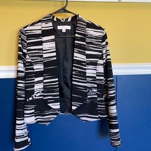 New York and company; Black and white blazer. Great fabric.